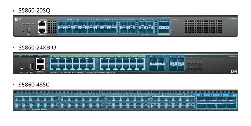 FS S5860-20SQ  Switch 10Gb de 24 puertos, L3, apilable 