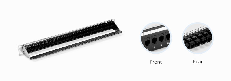 FS Cat6 feedthrough patch panel