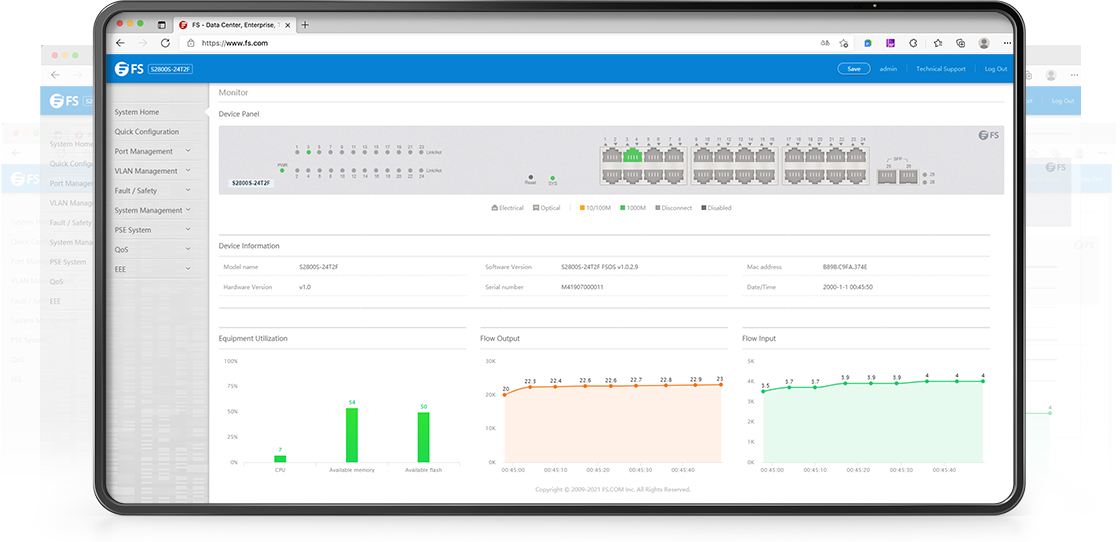 Switch intelligent FS S2800S-48T4F via l'interface Web